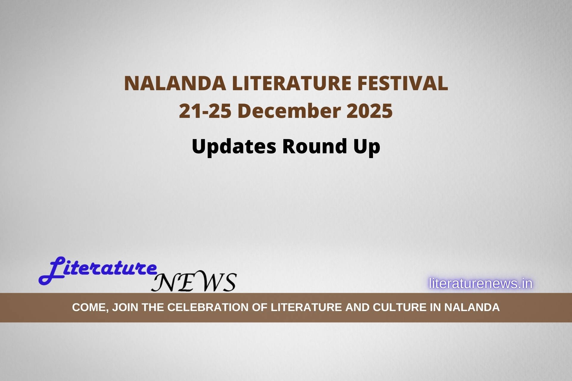 NALANDA LITERATURE FESTIVAL 21-25 December 2025 Literature News
