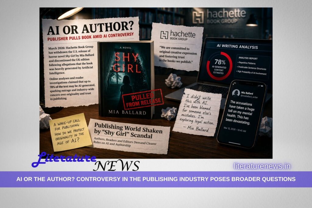 SHY GIRL by Mia Ballard withdrawn by Hachette Publisher group AI controversy Literature News