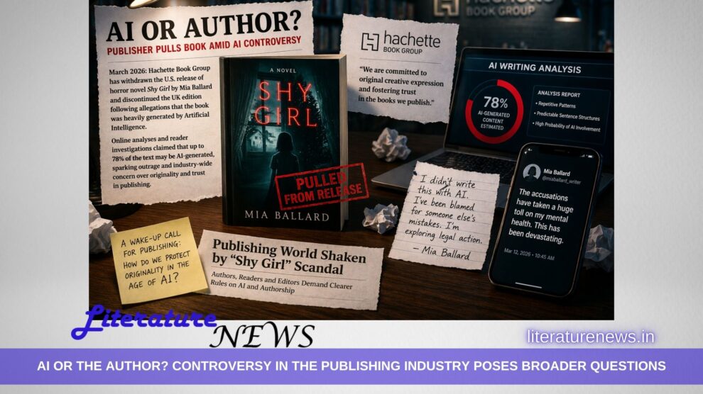 SHY GIRL by Mia Ballard withdrawn by Hachette Publisher group AI controversy Literature News